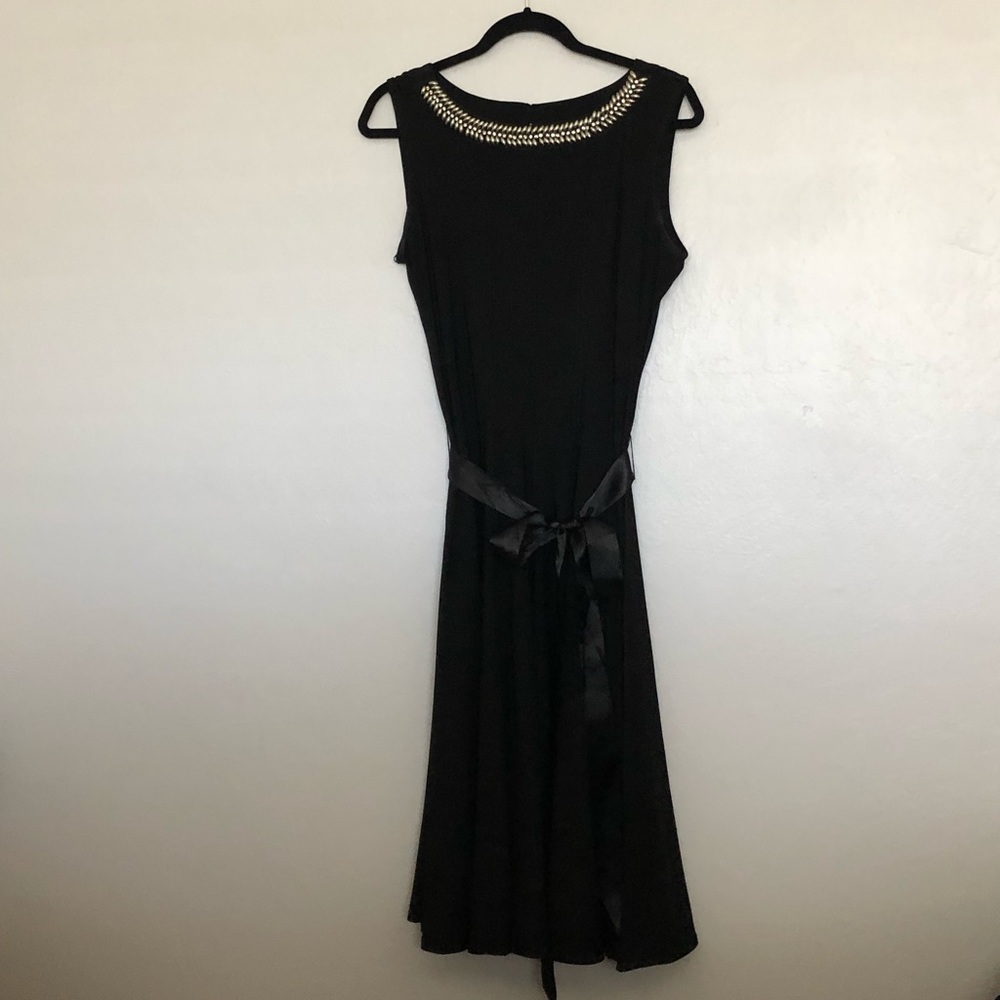 Black dress with jewel detailing